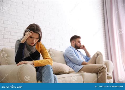 Unhappy Couple With Problems In Relationship Stock Image Image Of Distrust Female 173823811