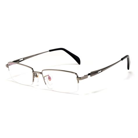 gold eyeglass half frames optical frames brand men pure titanium high quality spectacles frames