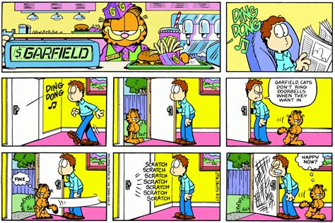A Comic Strip About Garfield The Cat