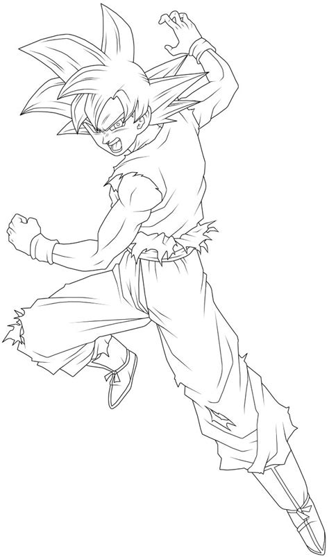 Super Saiyan God Goku Lineart By Brusselthesaiyan On Deviantart C Mo