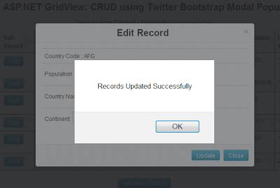 Asp Net Gridview Crud Using Twitter Bootstrap Modal Popup All In One