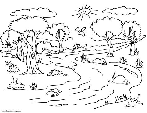 Rivers Forest Coloring Pages - Rivers Coloring Pages - Coloring Pages