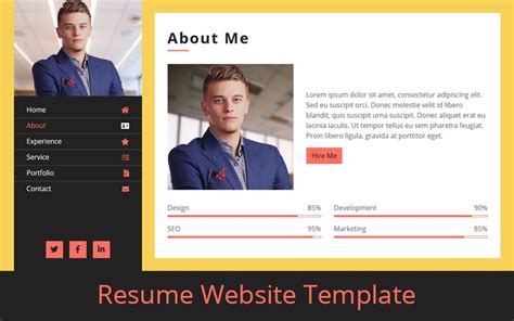 A clean and free resume theme for wordpress site owners. Resume Website Template Free Download - HTML Codex