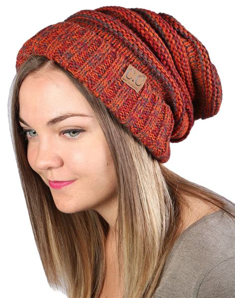 H 6100 2066 Oversized Slouchy Beanie Confetti Charcoal At Amazon Women
