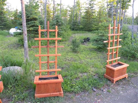Shop for outdoor planters in pots & planters. Handcrafted Western Red Cedar Trellis Planter ...