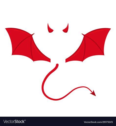 Devil Wings With Horns Royalty Free Vector Image