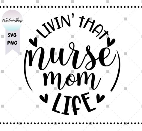 Digital Nurse Life Svg File Wife Mom Nurse Svg For Cricut Livin That Mom Nurse Life Svg Wife