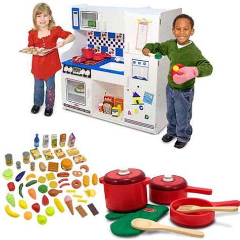 Melissa And Doug Deluxe Wooden Kitchen Accessory Set