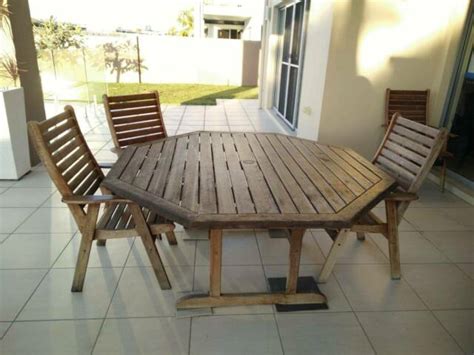 Extra Large Outdoor Dining Setting 8 Chairs Table Teak Wood