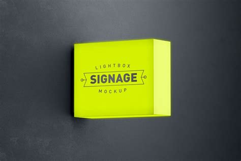 Free Lightbox Logo Signage Mockup Psd Psfiles