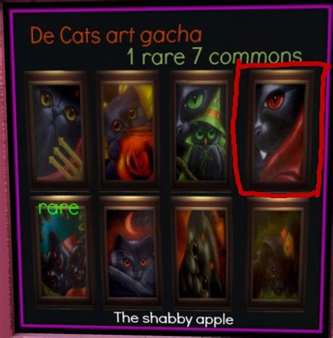 Second Life Marketplace De Cats Art Gacha Shabby De Vamp