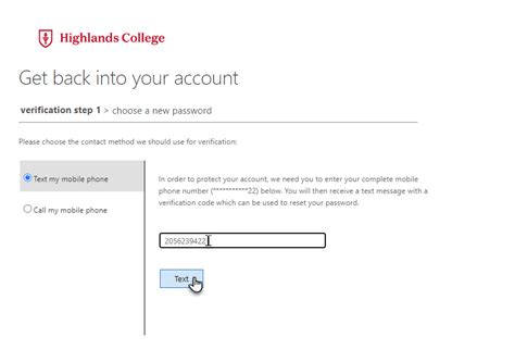 Reset Your Microsoft 365 Password Highlands College Support
