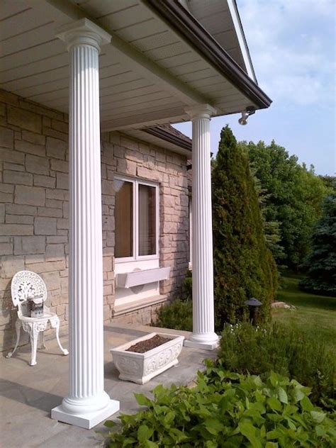 Fluted Fiberglass Porch Columns Backyard Bar Fiberglass Columns