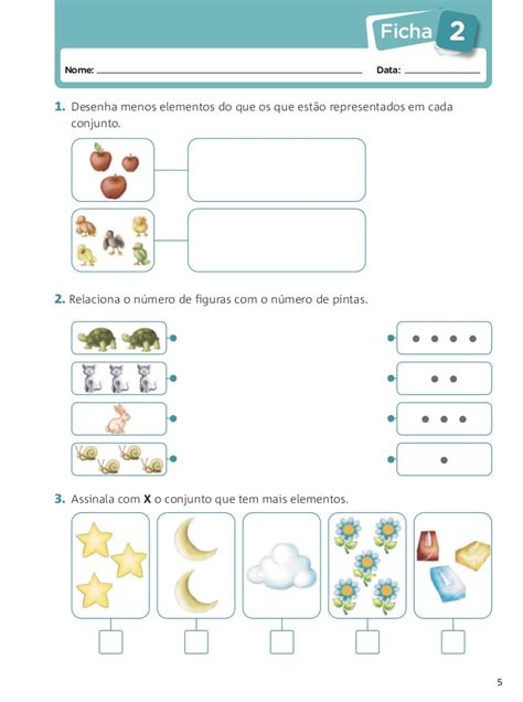 Fichas De Trabalho 1º Ano Atividades De Matemática