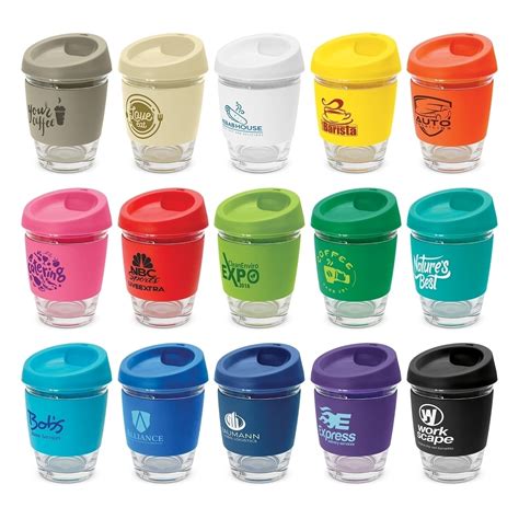 Promotional 340ml Glass Reusable Cups, bulk buy online, New Zealand
