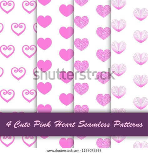 4 style cute pink heart white stock vector royalty free 1198079899 shutterstock