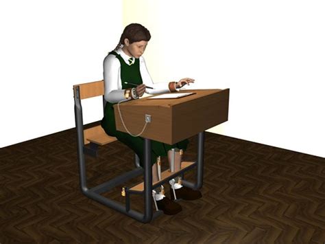 Humiliated Late Teen Girl At Desk Locked In Leg Braces 04 Flickr