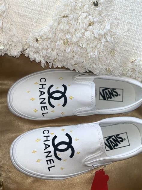 Chanel Slip Ons By Chloedoman Vans Shoes Fashion Vans Slip On