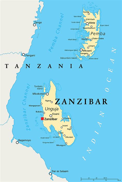 Zanzibar Location On World Map Map Of World