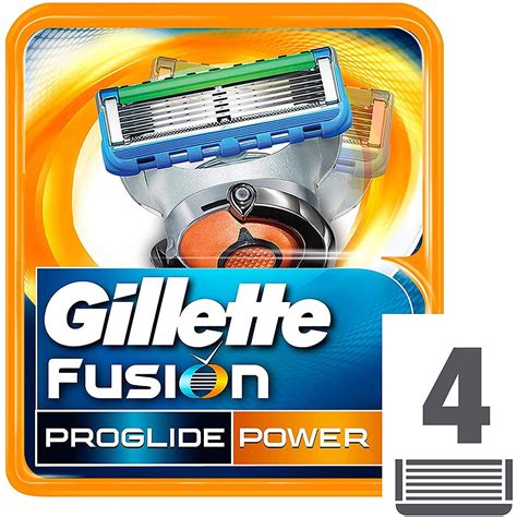 gillette fusion proglide power razor blades pack of 4 7702018851324 ebay