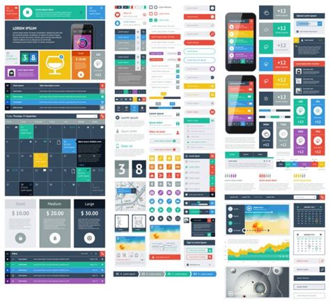 Ui Is A Set Of Beautiful Components Featuring The Flat Design Trend