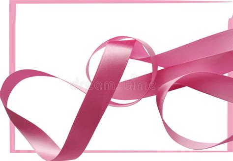 Pink Ribbon Over White Background Design Element Stock Vector