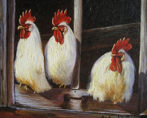 Chickens Art Print Roosters Art Chicken Paintings Rooster Etsy Australia