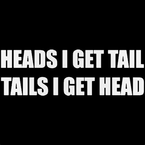 Heads Tails Sex Funny Vinyl Decal Sticker