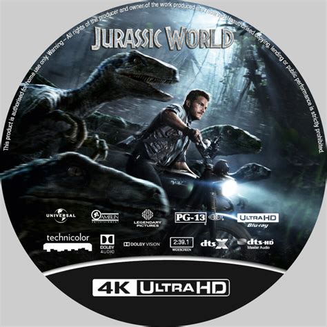 Jurassic World 2015 R1 Custom 4k Blu Ray Label Dvdcovercom