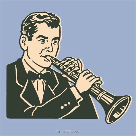Clarinet Illustrations Unique Modern And Vintage Style Stock