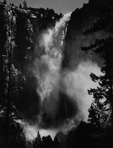 Ansel Adams Bridalveil Fall Yosemite National Park California Fotografia Under K