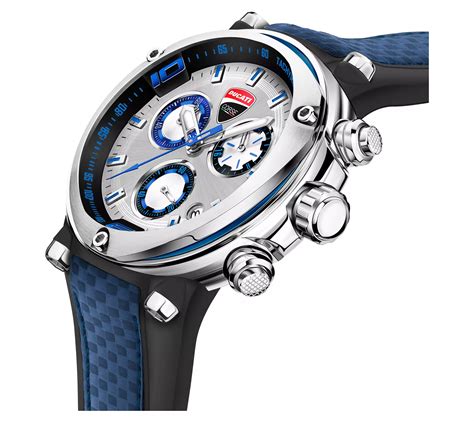 Ducati Corse Partenza Mens Stainless Steel Blue Strap Watch