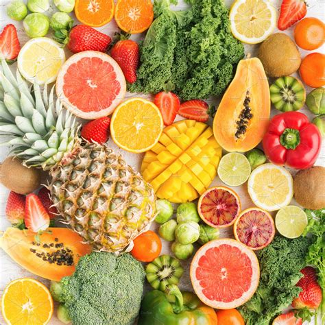 Fruits Vegetables Rich In Vitamin C Containing Vitamin Food And Fruit