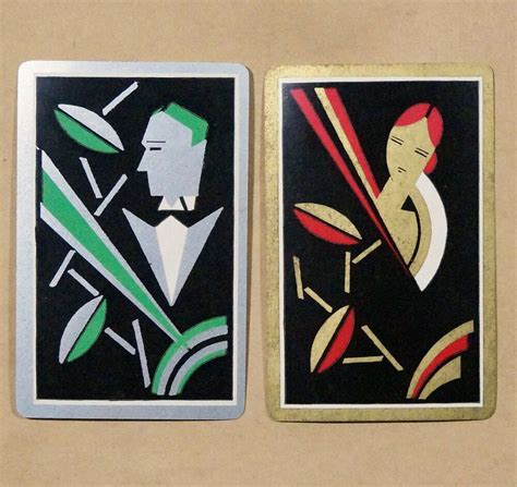 By dadi august 4, 2021. 2 VINTAGE Playing Cards ART DECO LADY & MAN Gold and Silver Swap #VintageAmericanPlayingCards ...