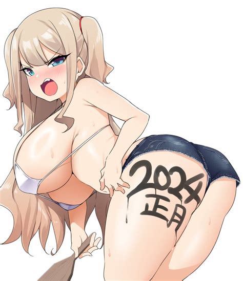 Bebebe Pepegakii Kousaka Airi Bebebe Highres 1girl 2024 Angry Ass Bikini Bikini Top