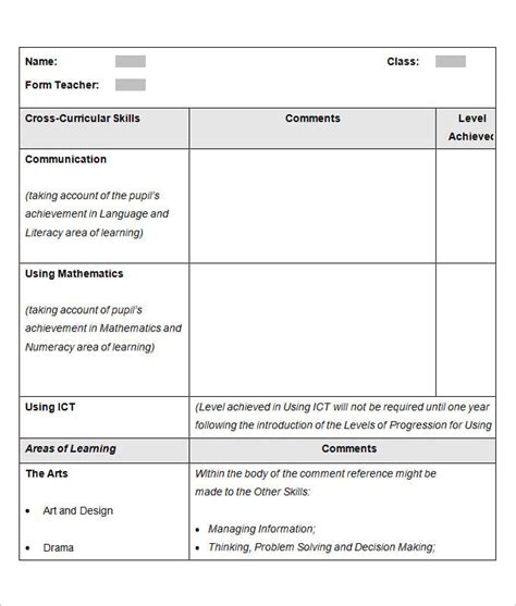 School Report Templates 11 Free Word Excel And Pdf Formats Samples