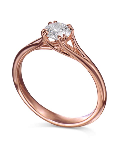 18k Rose Gold Diamond Engagement Ring Turgeon Raine