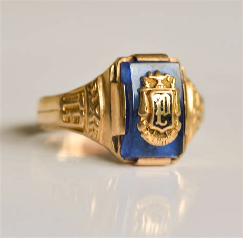 1941 Peshtigo Gold Class Ring Peshtigo Wisconsin Vintage Etsy Gold