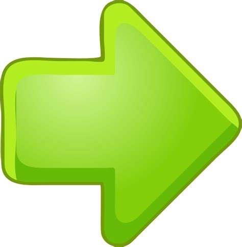 Green Right Arrow Clip Art Free Vector In Open Office Drawing Svg