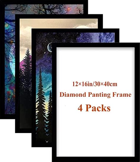 4 Pack Diamond Painting Frames Magnetic Frame 12x16 In And 30x40 Cm