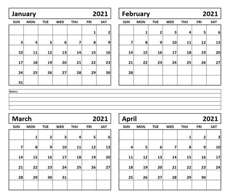 Free Printable 2021 January February March Calendar Template Artofit