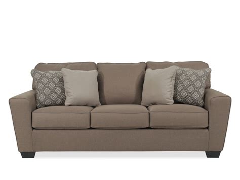 Contemporary 87 Three Seater Sofa In Brown Mathis Brothers Furniture
