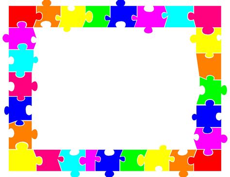 We offer a huge range of products. jigsaw puzzle piece border (With images) | Clip art ...