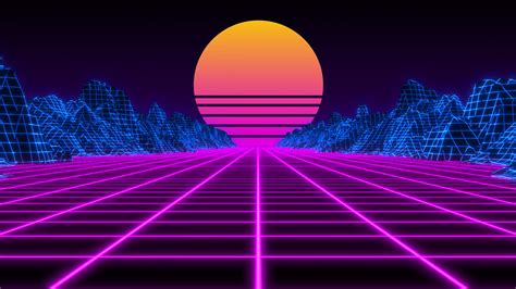 Synthwave Vaporwave Retrowave 80s Neon Vj Stock Footage Sbv