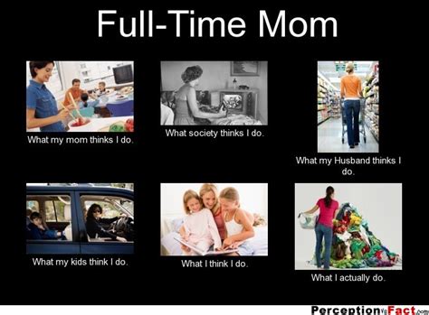 Full Time Mom What People Think I Do What I Really Do
