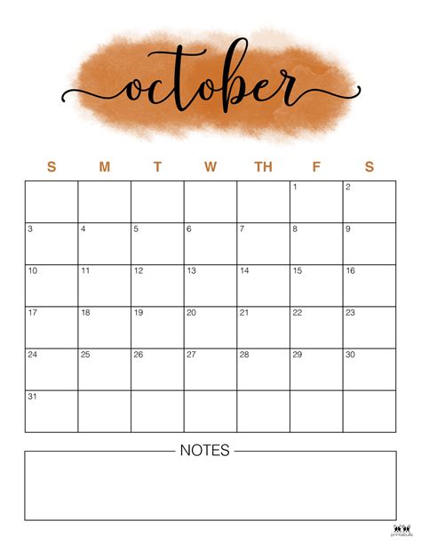 October 2021 Calendars 15 Free Printables Printabulls