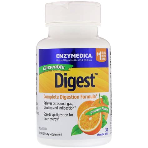 Enzymedica Digest Complete Digestion Formula Orange Flavor 30