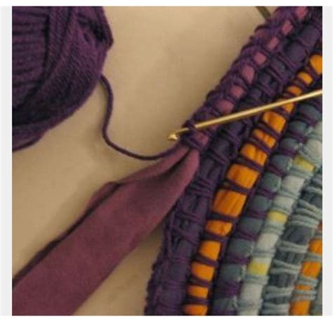 Pin by Vicky Arrowood on Crochet | Braided rag rugs, Crochet rag rug