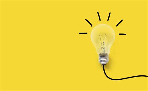 Creative Thinking Ideas Brain Innovation Concept Light Bulb On Yellow