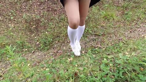 Schoolgirl In White Knee Socks Walk Nature Foot Feet Fetish Under Skirt Redtube